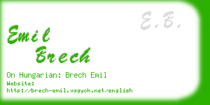 emil brech business card